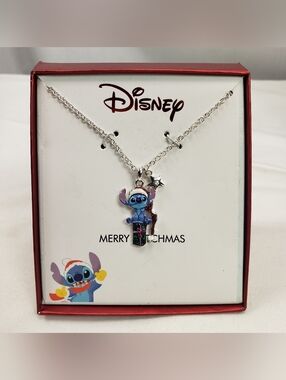 Disney Stitch Merry Stitchmas Necklace New In Box